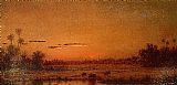Martin Johnson Heade Sunset with Group of Palms painting